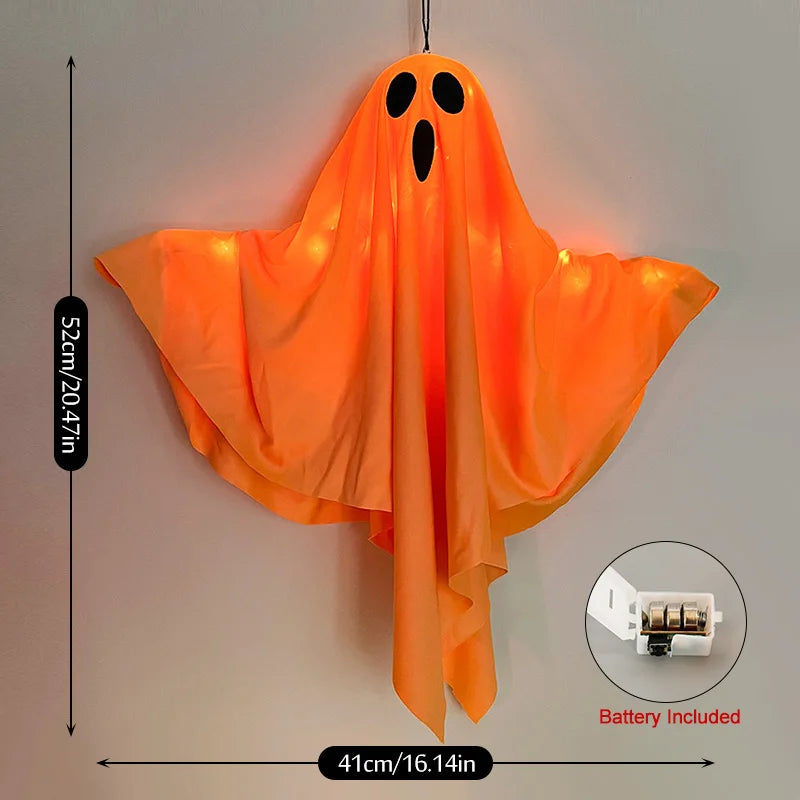 LED Glow Ghost Halloween Hanging Decoration with Lights