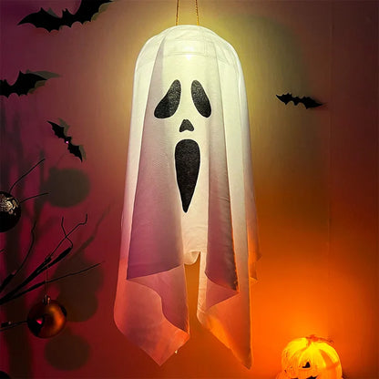 LED Glow Ghost Halloween Hanging Decoration with Lights