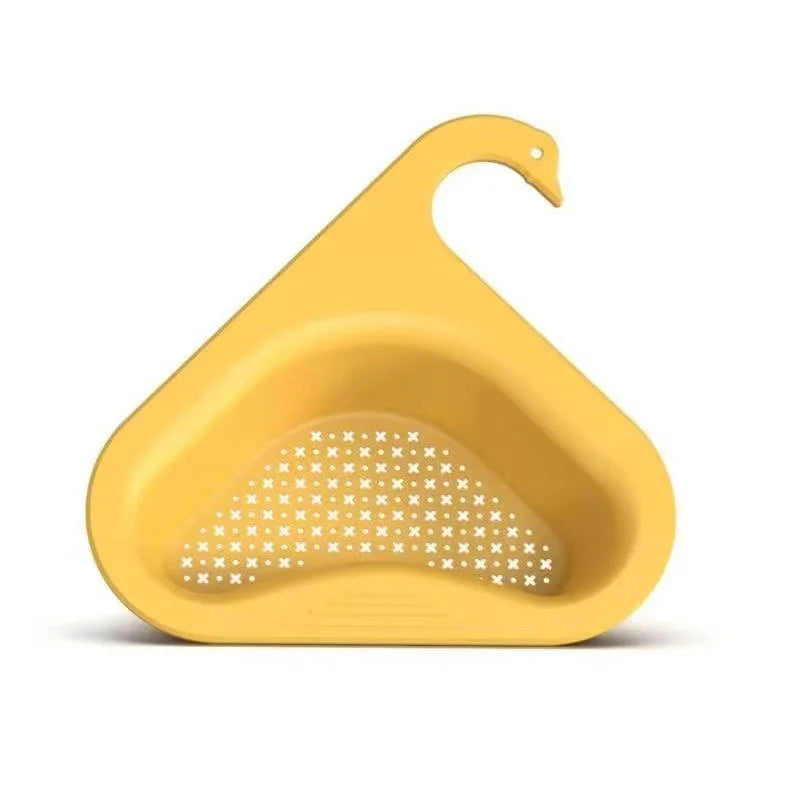 Swan-Shaped Sink Drain Basket - Multifunctional Kitchen Strainer & Organizer