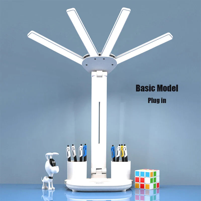 3-in-1 Multifunctional LED Desk Lamp with Fan, Calendar, and Clock