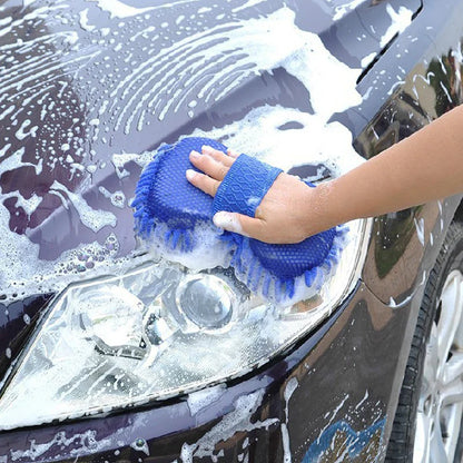 Ultra-Absorbent Chenille Microfiber Car Wash Mitt – Scratch-Free Cleaning Glove