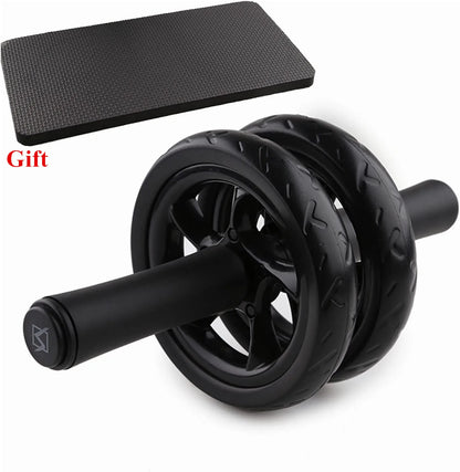 Silent Double-Wheeled AB Roller with Mat – Ultimate Core and Strength Training Tool