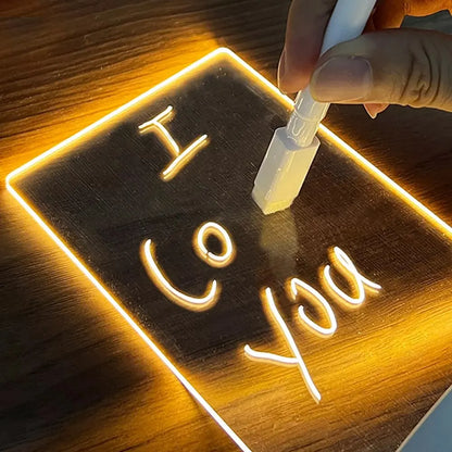 LED Note Board Night Light with USB Message Board & Pen