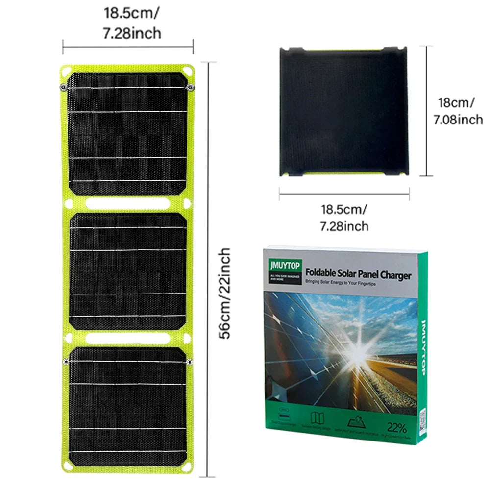 JMUYTOP Outdoor Portable Solar Panel Charger - 21W/40W