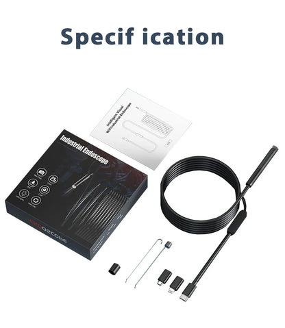 2MP Dual/Single Lens WiFi Endoscope Camera - Waterproof Borescope for Android & iPhone