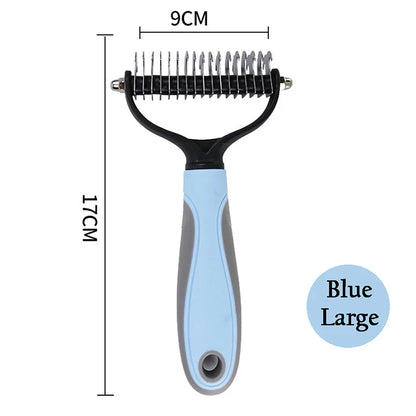 Professional Dual-Head Pet Deshedding Brush & Knot Remover