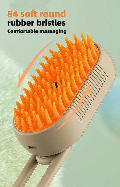 4-in-1 Steam Brush for Dogs and Cats - Pet Grooming & Hair Removal Tool