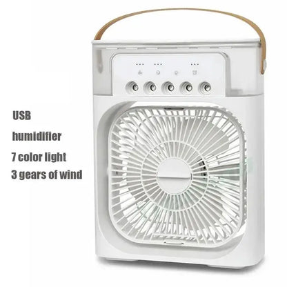 Portable 2-in-1 Fan and Humidifier with LED Night Lights - Stay Cool and Comfortable