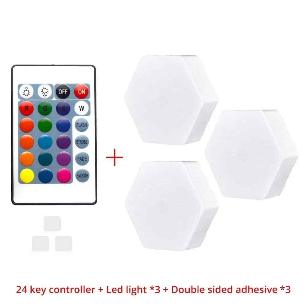 Touch Sensor RGB LED Hexagon Lamp - Smart Shop (Online Store for wise shoppers) 