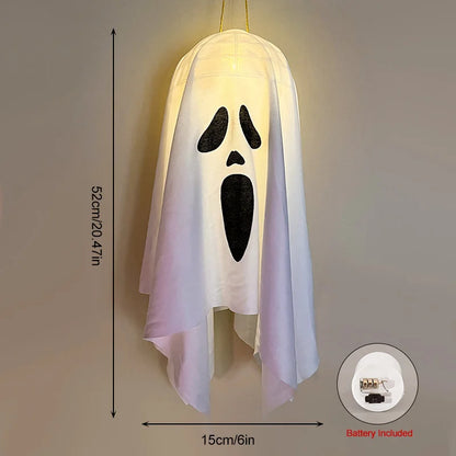 LED Glow Ghost Halloween Hanging Decoration with Lights