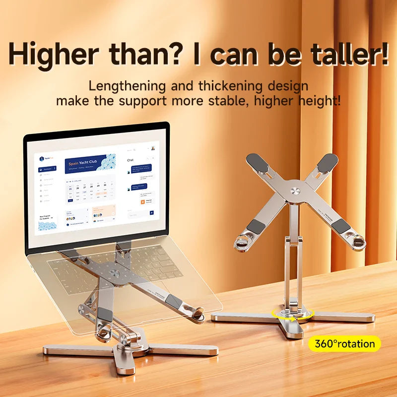 Foldable Aluminum Alloy Rotating Laptop Stand - Smart Shop (Online Store for wise shoppers) 