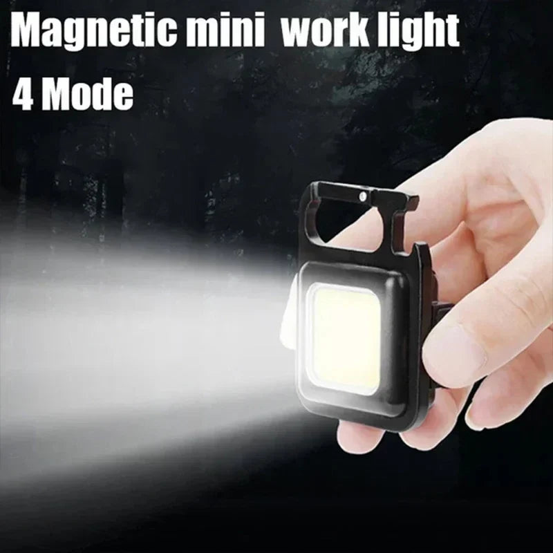 USB Rechargeable Mini LED Flashlight - Portable Keychain Lantern