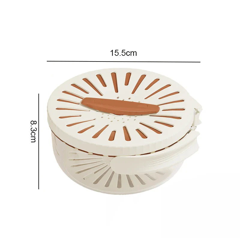 Foldable Handle Drain Basket with Lid - Smart Shop (Online Store for wise shoppers) 