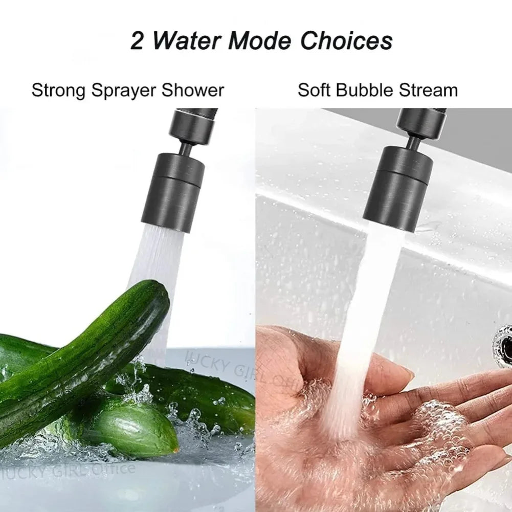 360° Adjustable Dual-Mode Kitchen Faucet Spray Head with Filter