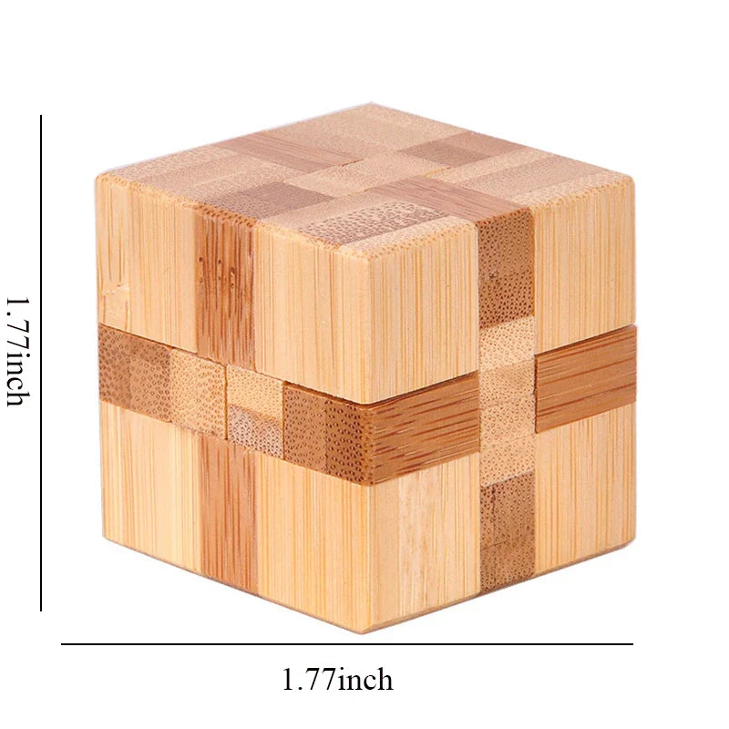 Wooden Kong Ming & Lu Ban Lock 3D IQ Puzzle Toy