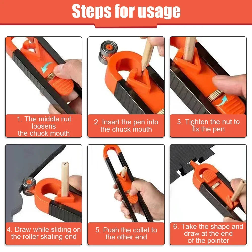 Adjustable Contour Scribing Tool with Precision Lock