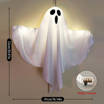 LED Glow Ghost Halloween Hanging Decoration with Lights