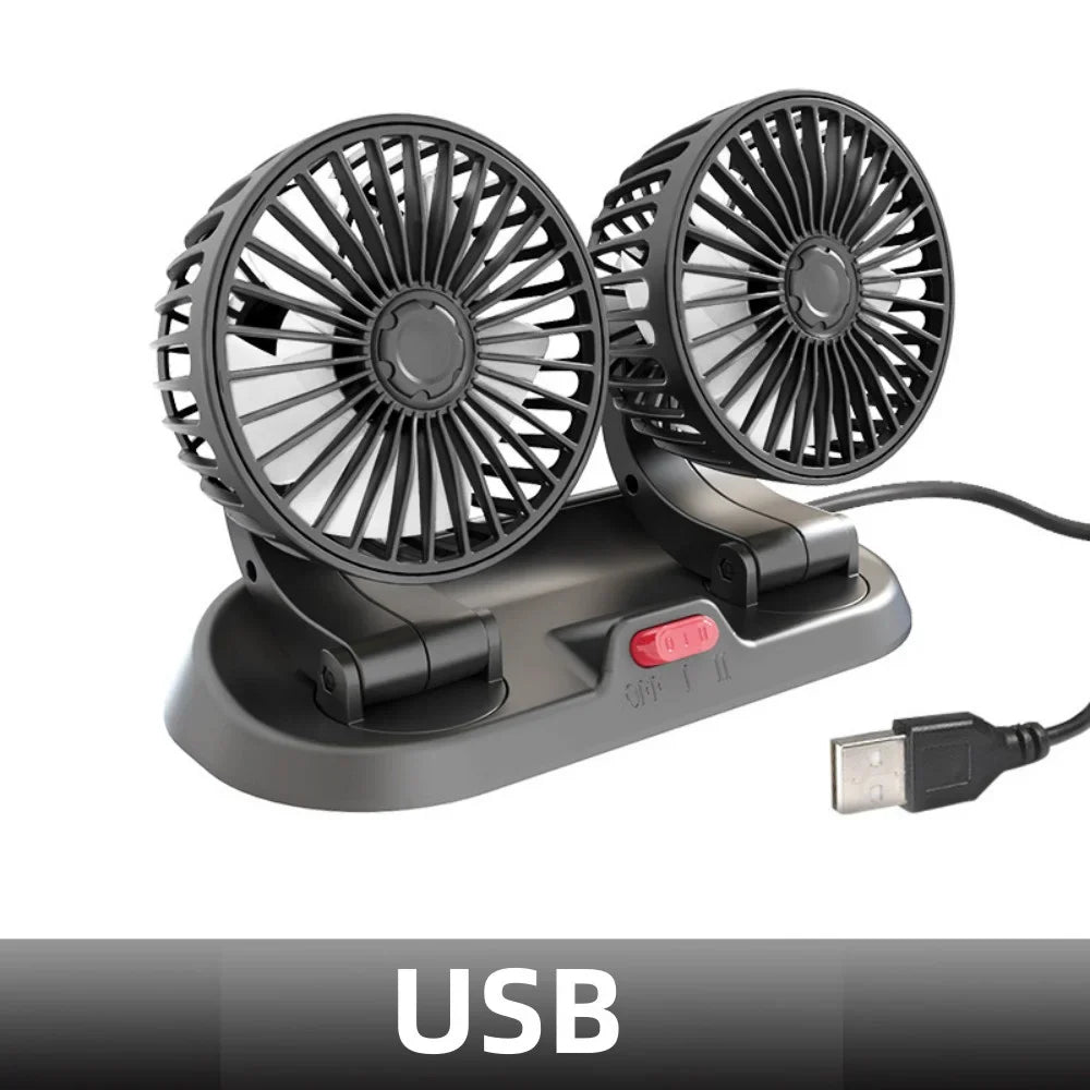 Portable Dual Head Car Air Cooling Fan - Smart Shop (Online Store for wise shoppers) 