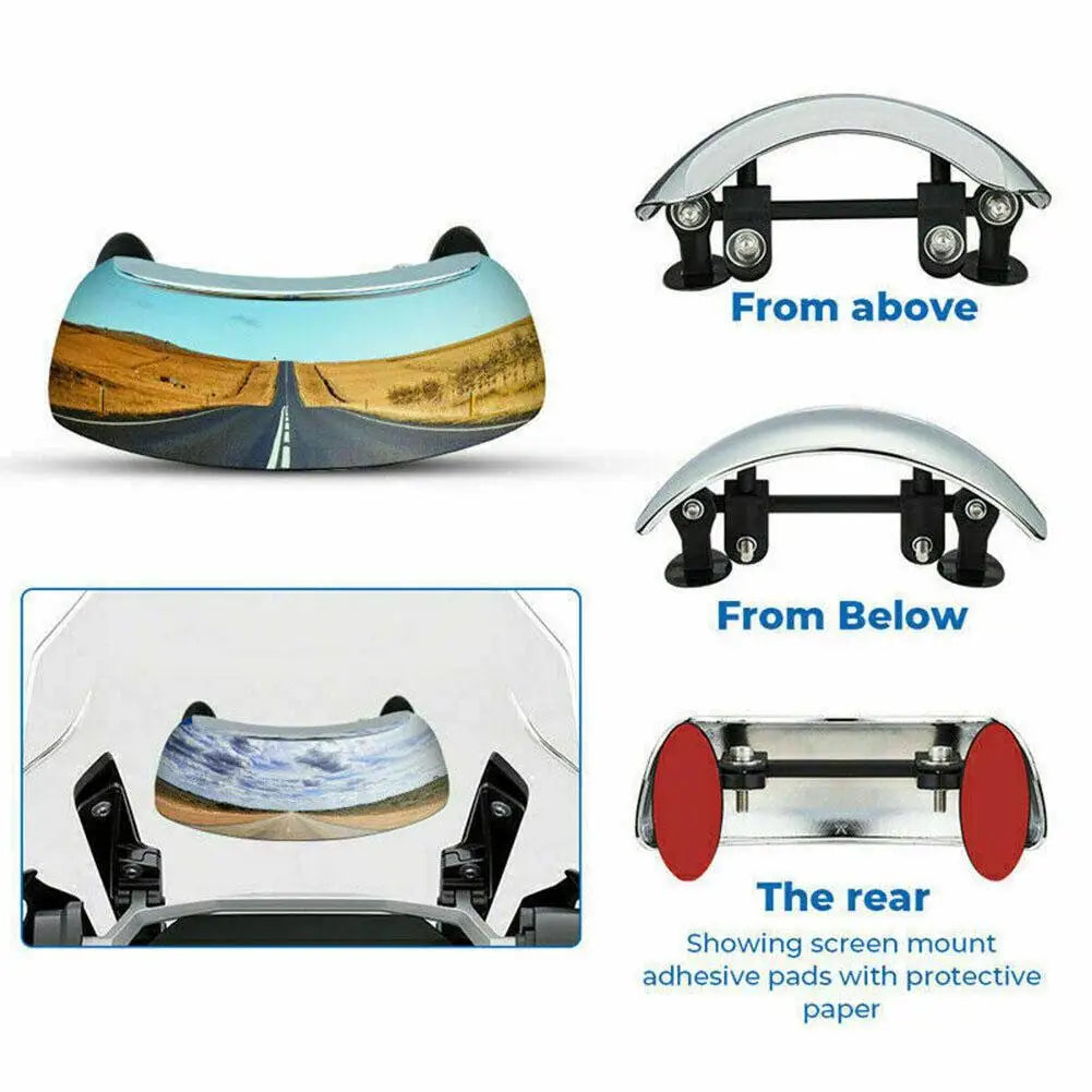 Motorcycle180 Degree Wide Angle Rearview Mirror - Smart Shop (Online Store for wise shoppers) 