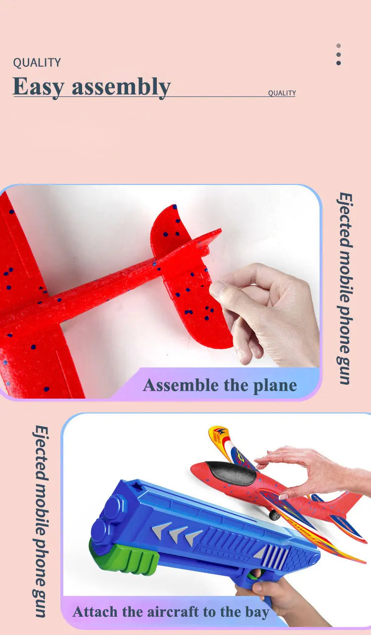 Foam Plane Launcher – Exciting Outdoor Catapult Toy for Kids