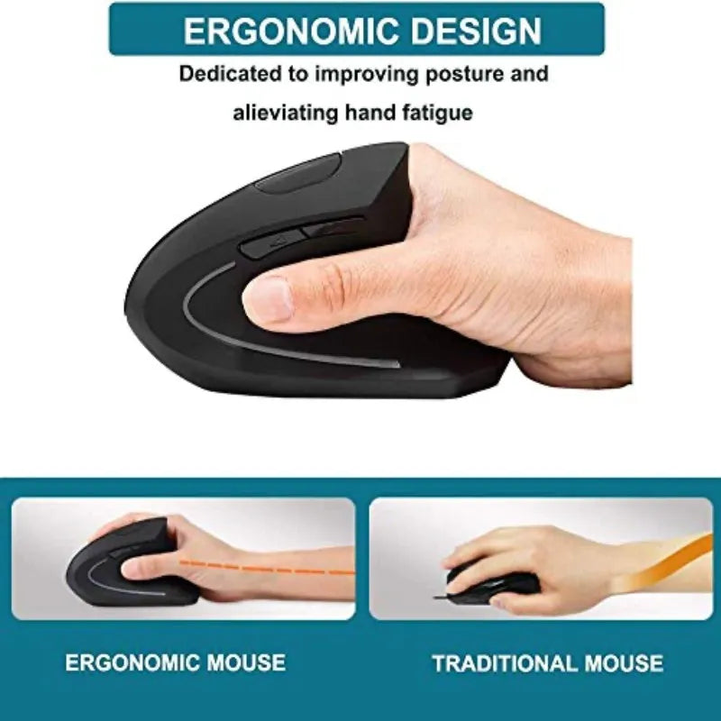 Ergonomic Wireless Vertical Mouse - Smart Shop (Online Store for wise shoppers) 