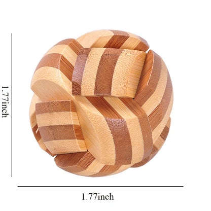 Wooden Kong Ming & Lu Ban Lock 3D IQ Puzzle Toy