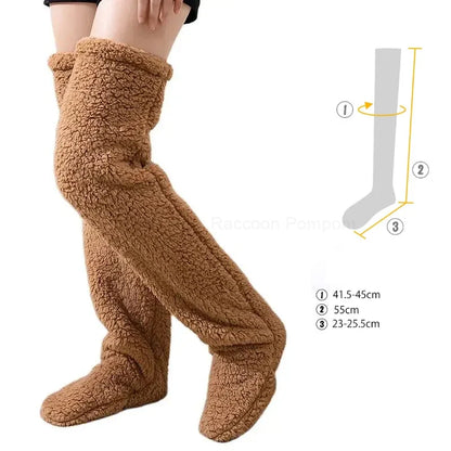 Over Knee High Fuzzy Socks - Smart Shop (Online Store for wise shoppers) 