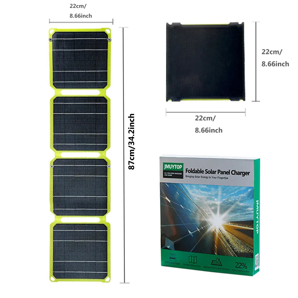 JMUYTOP Outdoor Portable Solar Panel Charger - 21W/40W