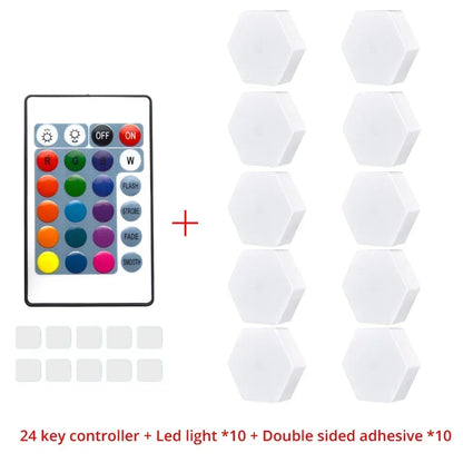 Touch Sensor RGB LED Hexagon Lamp - Smart Shop (Online Store for wise shoppers) 