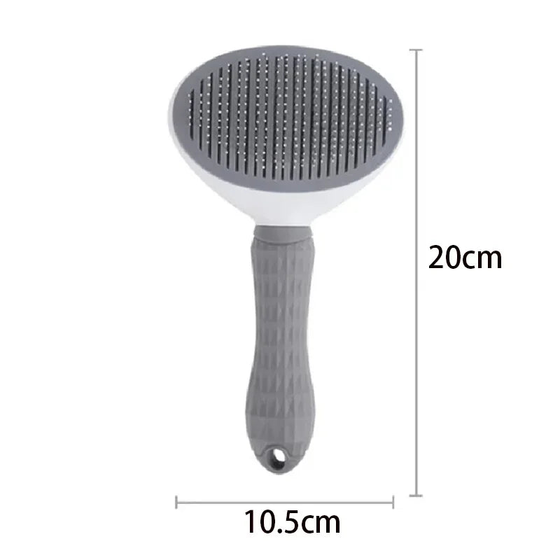 Pet Grooming Brush for Dogs & Cats – Stainless Steel Comb for Long Hair