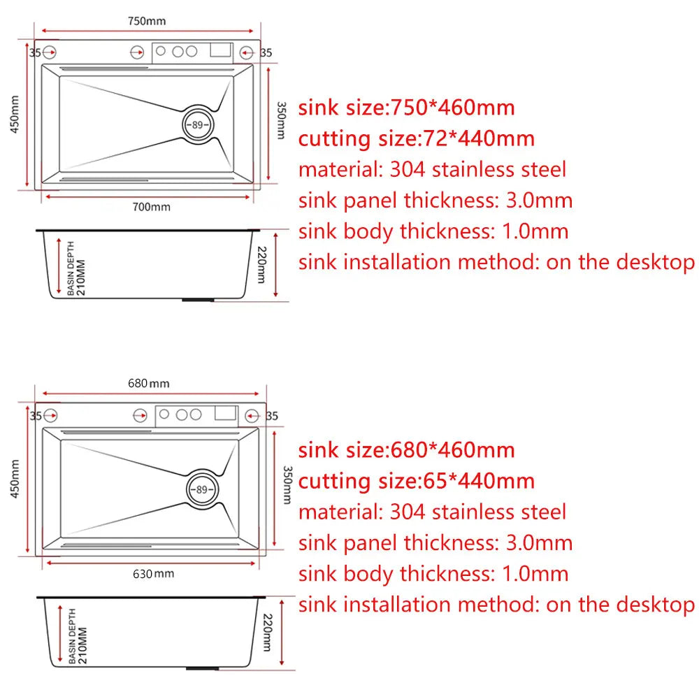 Stainless Steel Multifunction Waterfall Kitchen Sink - Smart Shop (Online Store for wise shoppers) 