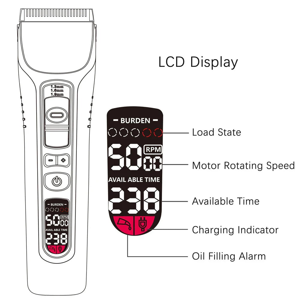 Professional LCD Inclined Hair Trimmer - Smart Shop (Online Store for wise shoppers) 