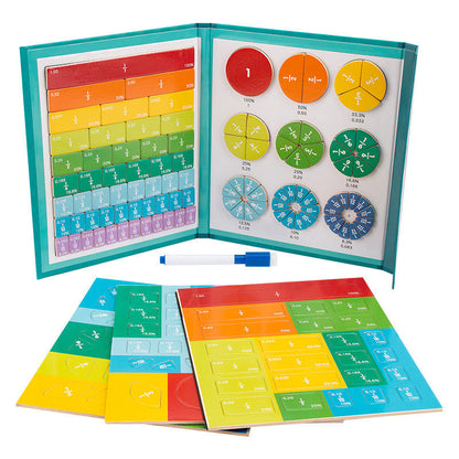 Magnetic Fraction Educational Puzzle