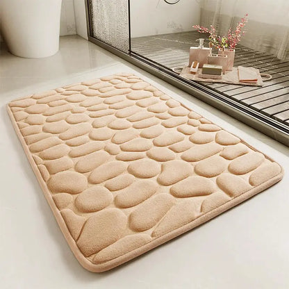 Water-Absorbent Pebble Bath Rug