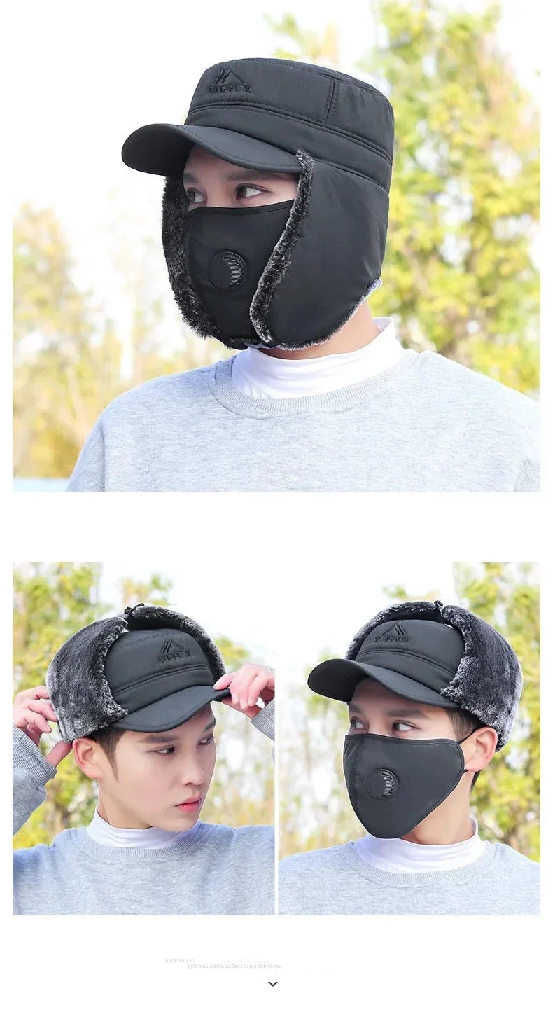 3 In 1 Thermal Face Mask Earmuffs Cap - Smart Shop (Online Store for wise shoppers) 