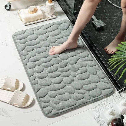 Water-Absorbent Pebble Bath Rug