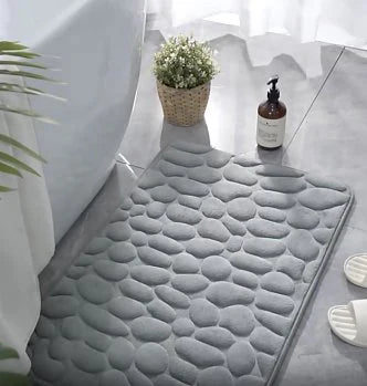 Water-Absorbent Pebble Bath Rug