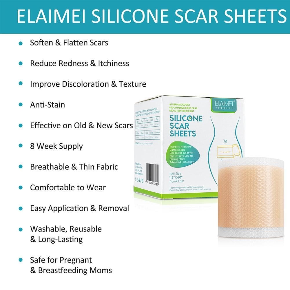 ELAIMEI™ Medical Soft Silicone Gel Tape for Scar Removal (1.6” x 60”） - Smart Shop (Online Store for wise shoppers) )