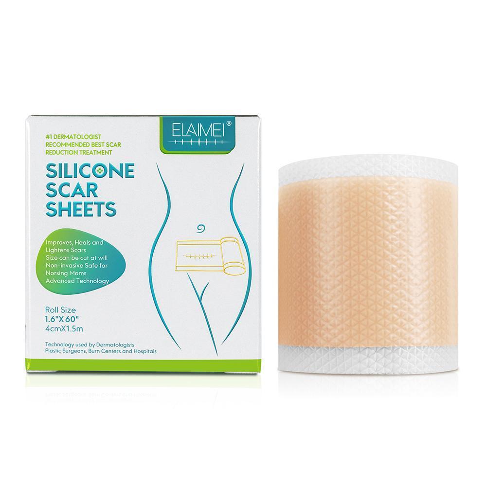 ELAIMEI™ Medical Soft Silicone Gel Tape for Scar Removal (1.6” x 60”） - TumTum