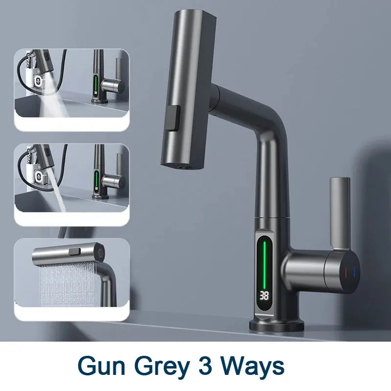 Multifunctional Digital Display Pull-out Faucet - Smart Shop (Online Store for wise shoppers) 