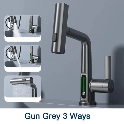 Multifunctional Digital Display Pull-out Faucet - Smart Shop (Online Store for wise shoppers) 