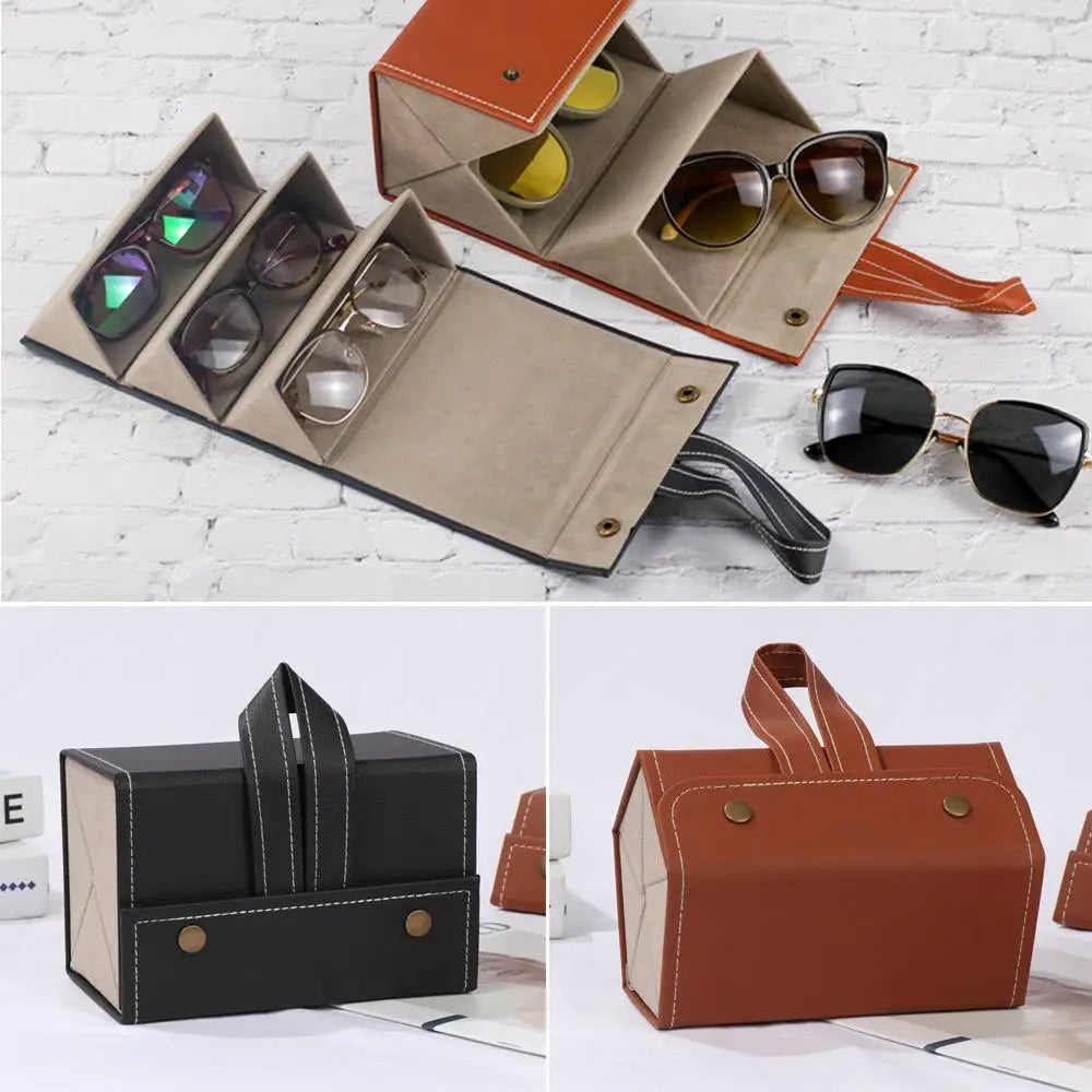 Foldable Leather Sunglasses Case - Smart Shop (Online Store for wise shoppers) 