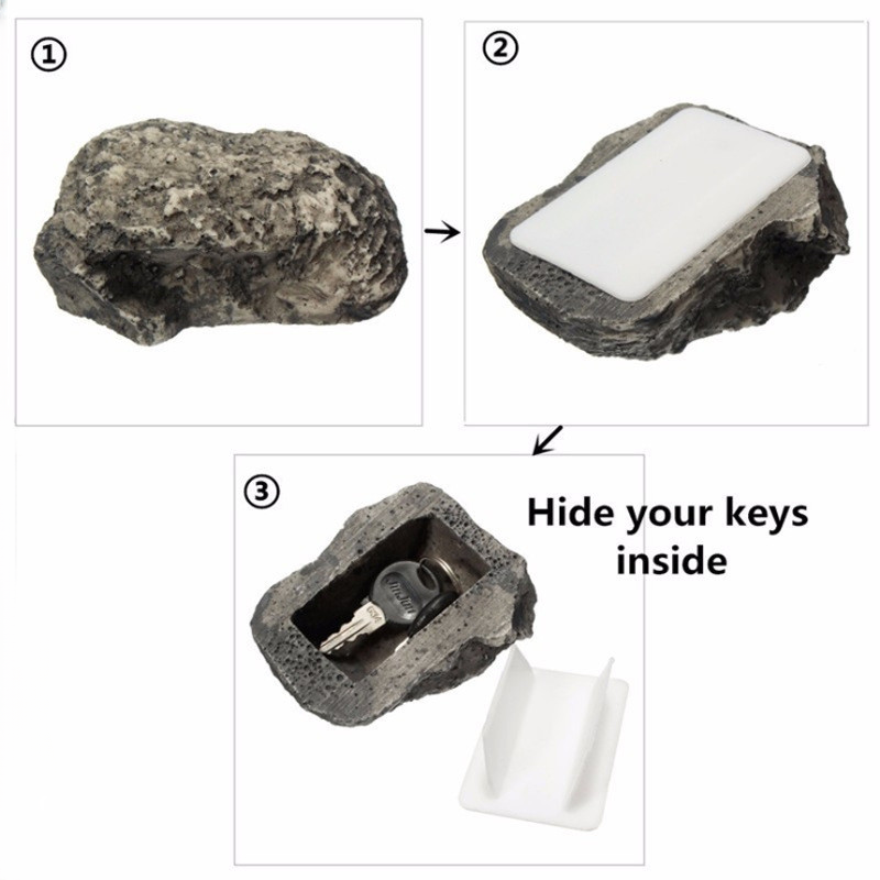 Stone Hidden Key Safe