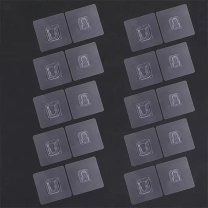 Self-Adhesive Transparent Hooks (Set of 10)