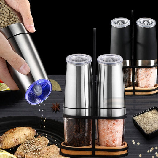 PepperGrinders™ - Stainless Steel Automatic Salt and Pepper Grinder - TumTum