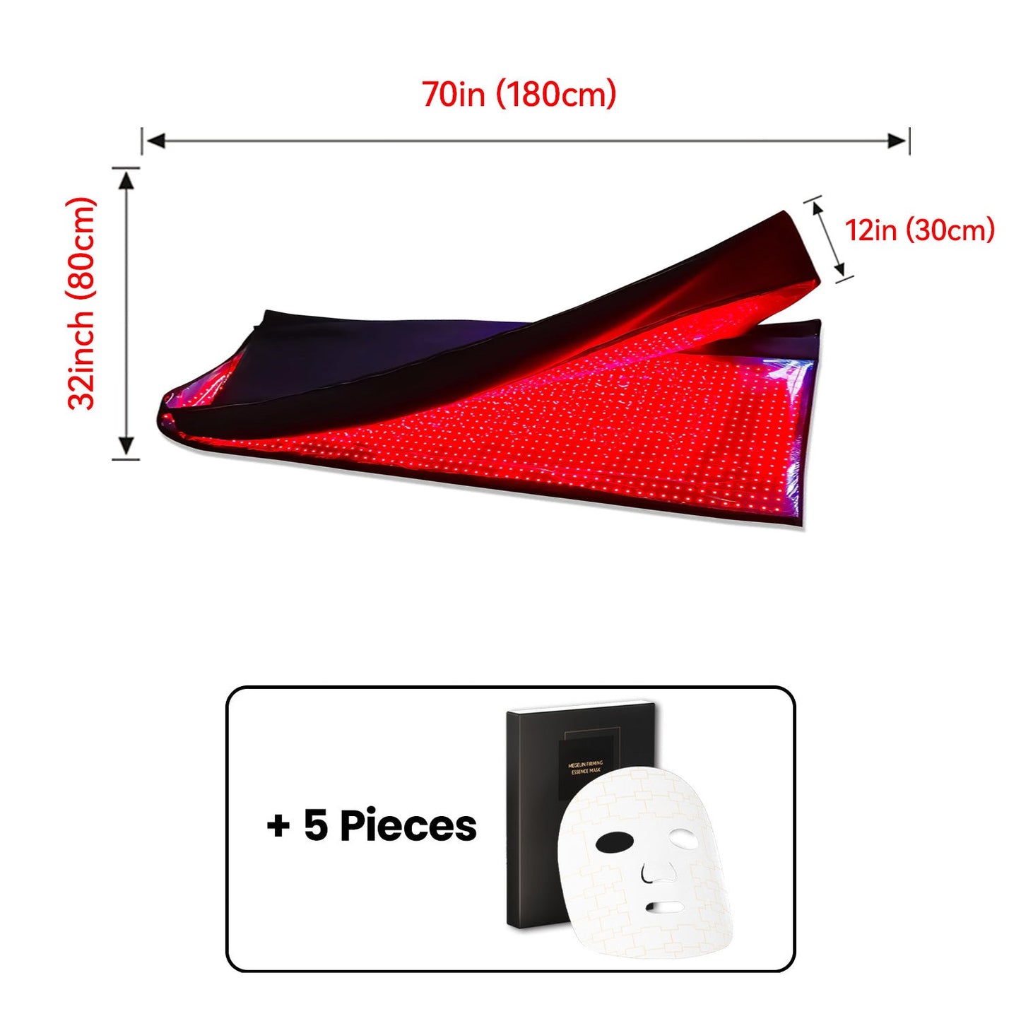 Megelin Red and Near-Infrared Light Therapy Mat for Whole Body