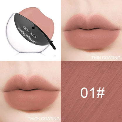 SearchFindOrder 08 matte Lip-shaped Kiss Velvet Lipstick Moisturizing, and Waterproof