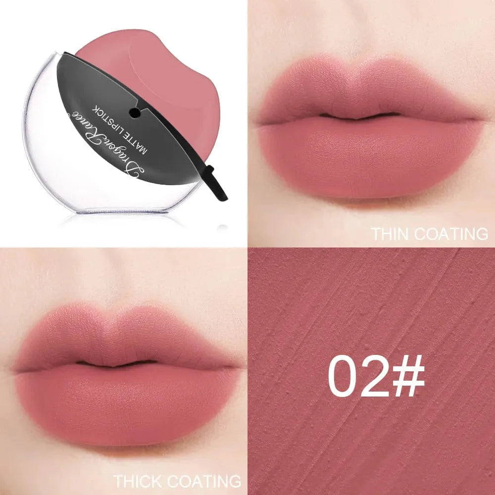 SearchFindOrder 06 matte Lip-shaped Kiss Velvet Lipstick Moisturizing, and Waterproof