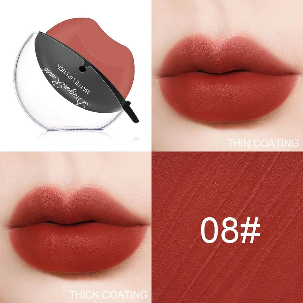 Lip-shaped Kiss Velvet Moisturizing Waterproof Lipstick