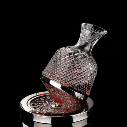 Crystal Spinning Glass Wine Decanter